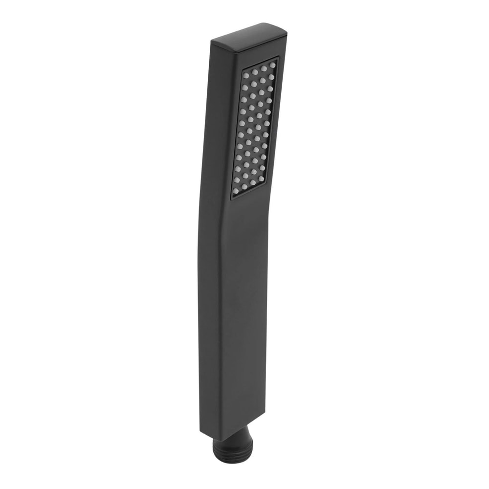 Premium Matte Black Square Handheld Shower Head With Hose Wall Mount 14
