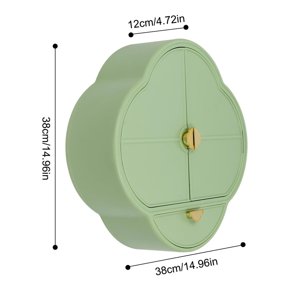 Premium Wall Mounted Bathroom Organizer Cosmetic Storage With Jewelry Rack Elegant Space Saving So 6
