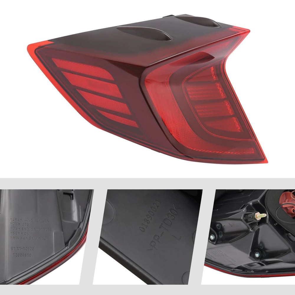 Premium LED Tail Light Assembly Left Side For Hyundai Sonata SESEL Direct Fit Replacement 2