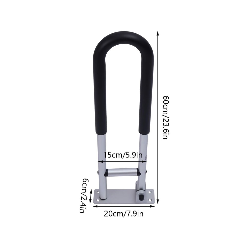 Premium Folding Toilet Grab Bars Handicap Support Bathroom Safety Rail 10