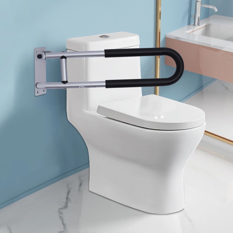 Premium Folding Toilet Grab Bars Handicap Support Bathroom Safety Rail 2