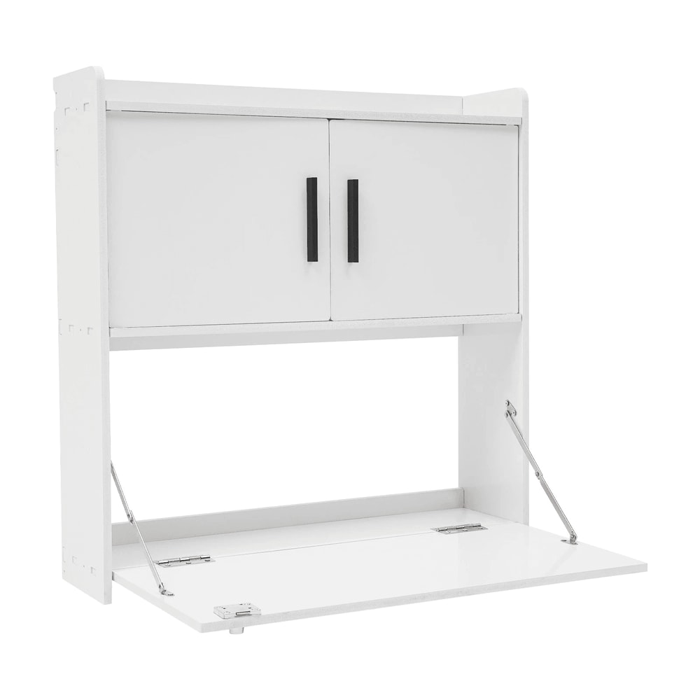 Compact Wall Mounted Fold Down Desk With Storage Multifunctional Laptop Table For Small Spaces 11