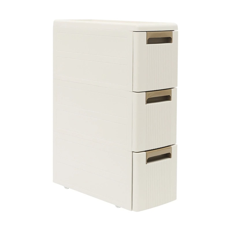 Premium Narrow Storage Cabinet With 3 Drawers Space Saving Floor Organizer For Home Office 7