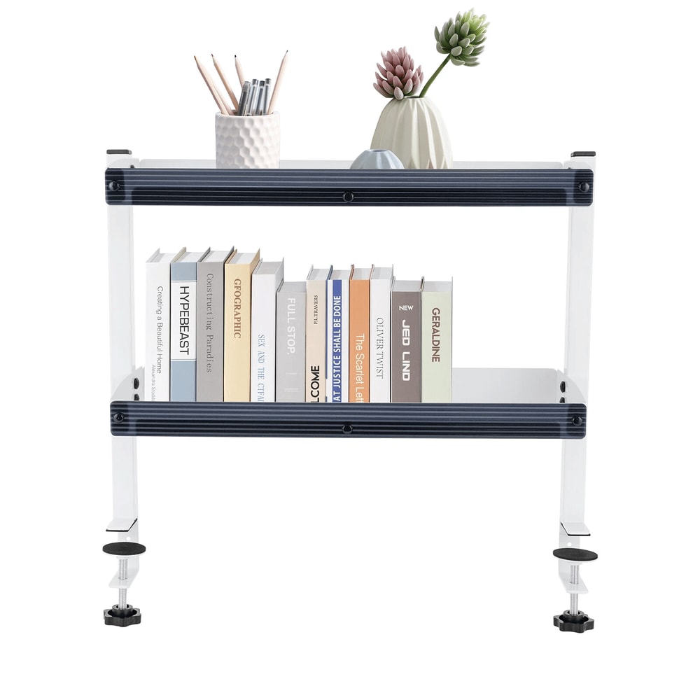 Space Saver Clamp On Desk Shelf Organizer Adjustable Clamp On Desk Shelf Under Desk Organizer 1