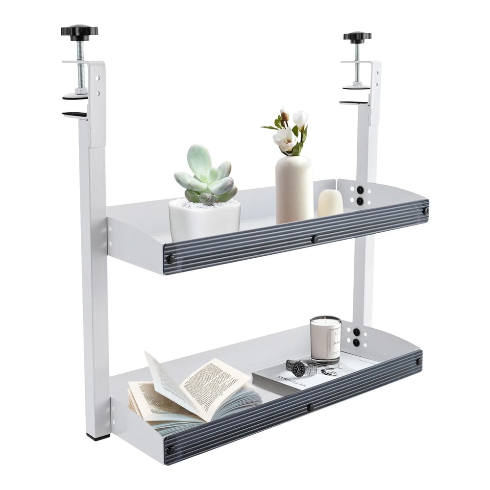 Space Saver Clamp On Desk Shelf Organizer Adjustable Clamp On Desk Shelf Under Desk Organizer 7