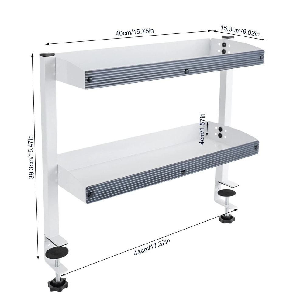 Space Saver Clamp On Desk Shelf Organizer Adjustable Clamp On Desk Shelf Under Desk Organizer 8