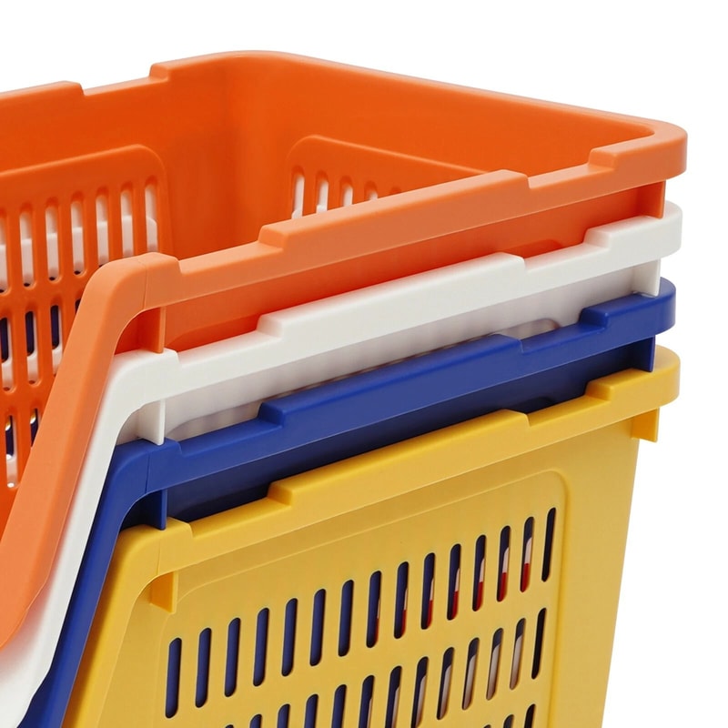 Premium Stackable Storage Baskets Space Saving Plastic Organizer Bins 5