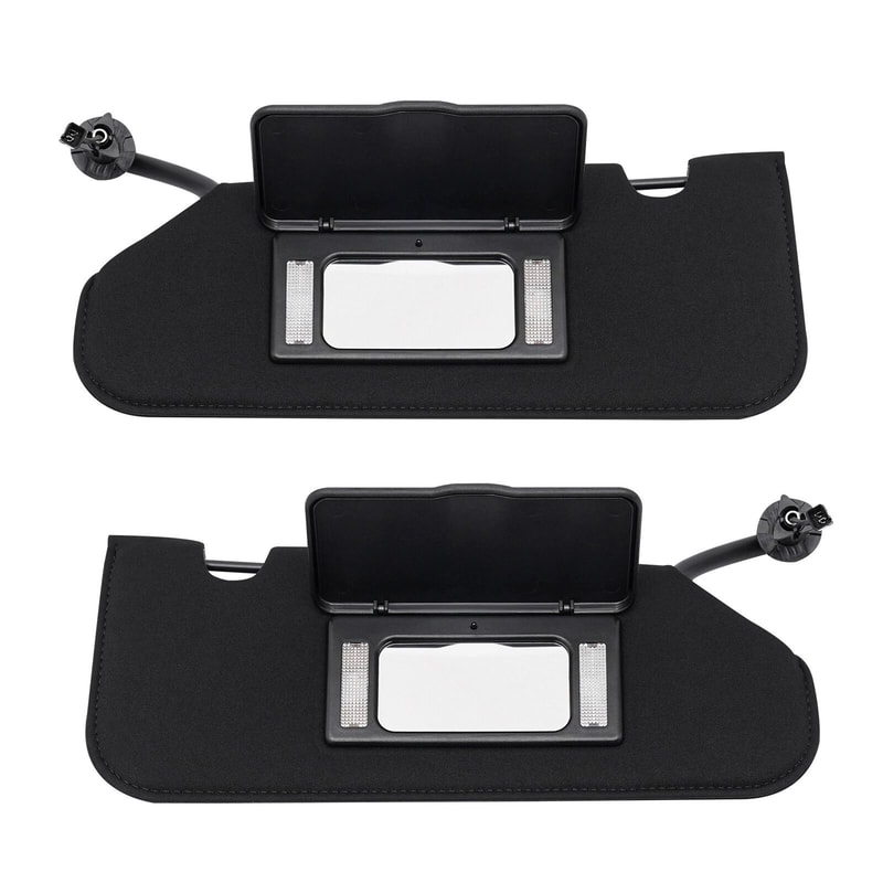 Chevrolet C6 Corvette Sun Visor Replacement Set With LED Lights Driver Passenger Fit 12