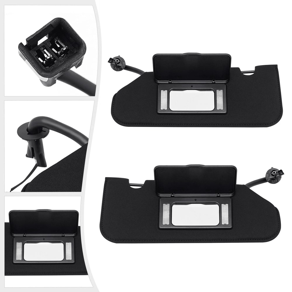Chevrolet C6 Corvette Sun Visor Replacement Set With LED Lights Driver Passenger Fit 16
