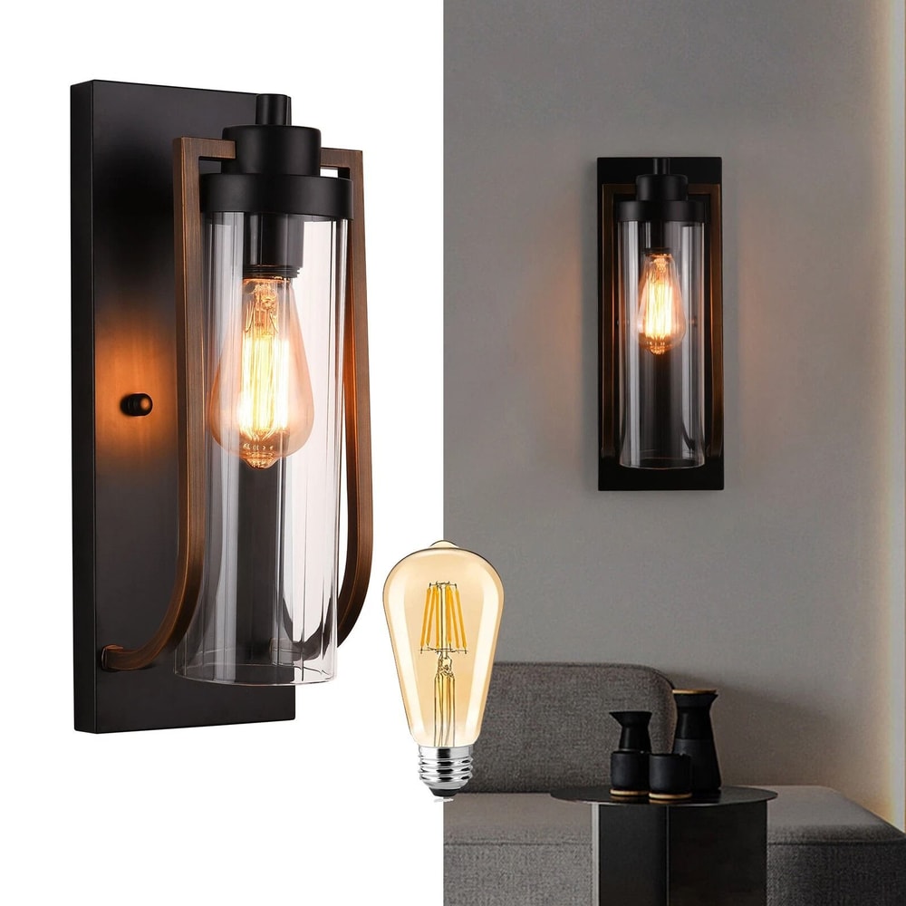 Industrial Farmhouse Wall Sconce Vintage Rustic Loft Light Fixture 13