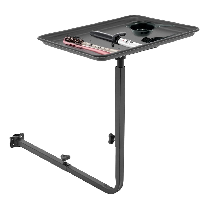 Premium Adjustable Chair Mounted Salon Tray With 360 Rotation Barber Chair Tray Organizer For Profe 3