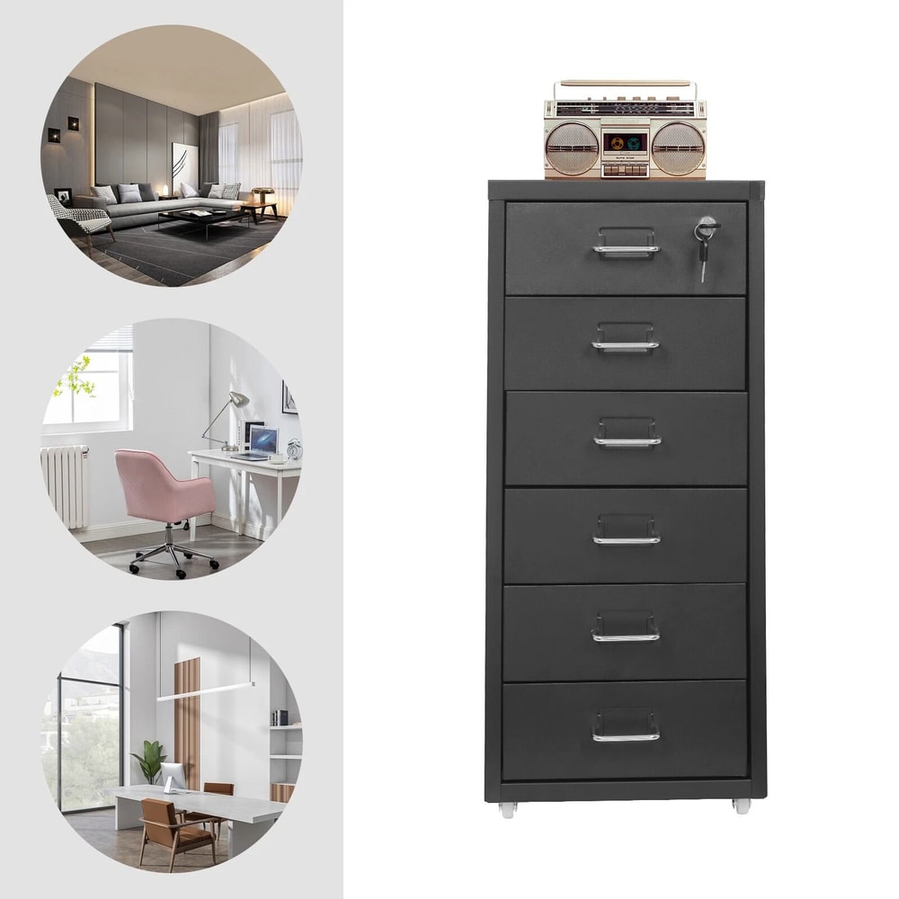 Premium Vertical File Cabinet With Lock Heavy Duty Metal Filing Cabinet For Secure Office Home Sto 7