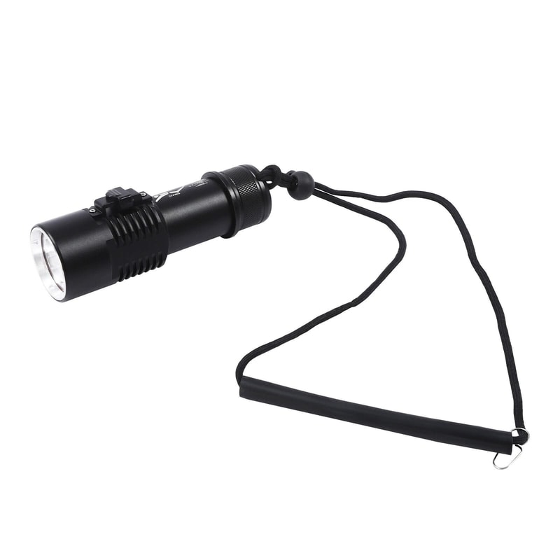 Rechargeable LED Scuba Diving Flashlight 100M Waterproof Underwater Torch 3