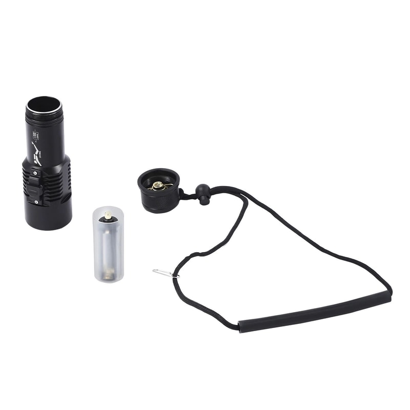 Rechargeable LED Scuba Diving Flashlight 100M Waterproof Underwater Torch 4