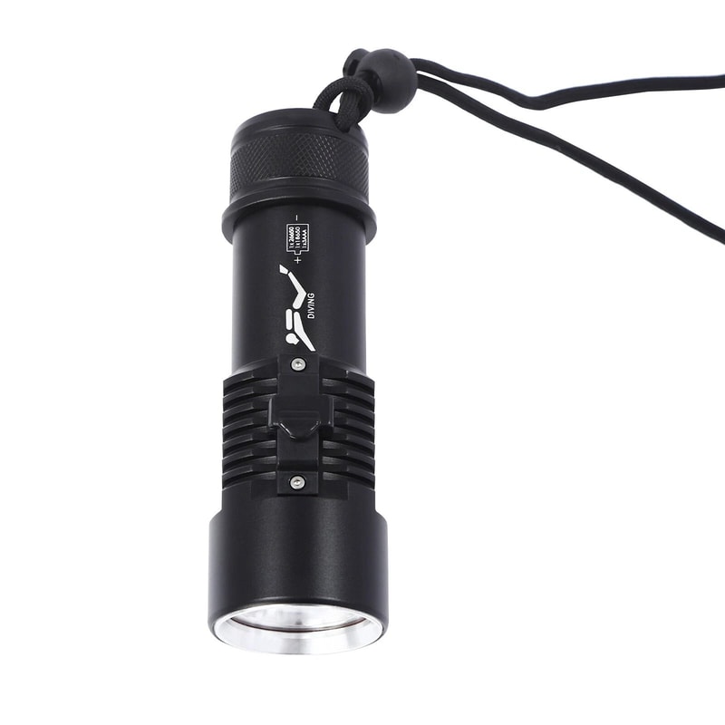 Rechargeable LED Scuba Diving Flashlight 100M Waterproof Underwater Torch 7