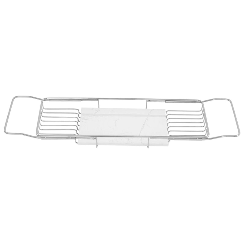 Stainless Steel Expandable Bathtub Caddy Tray Over Tub Bath Rack 2