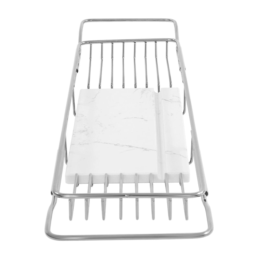 Stainless Steel Expandable Bathtub Caddy Tray Over Tub Bath Rack 10