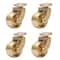 Antique Brass Ball Swivel Caster Wheels Set Of 4 For Furniture 7