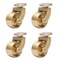 Antique Brass Ball Swivel Caster Wheels Set Of 4 For Furniture 7