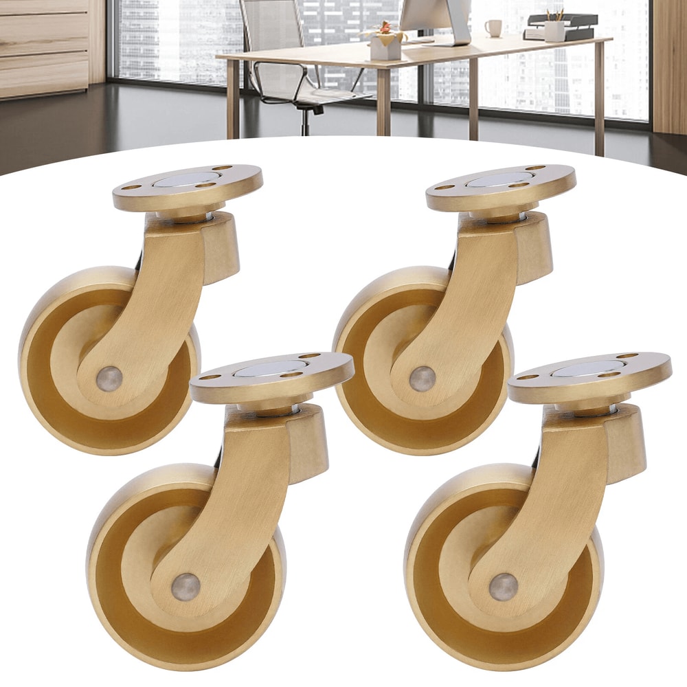 Antique Brass Ball Swivel Caster Wheels Set Of 4 For Furniture 8