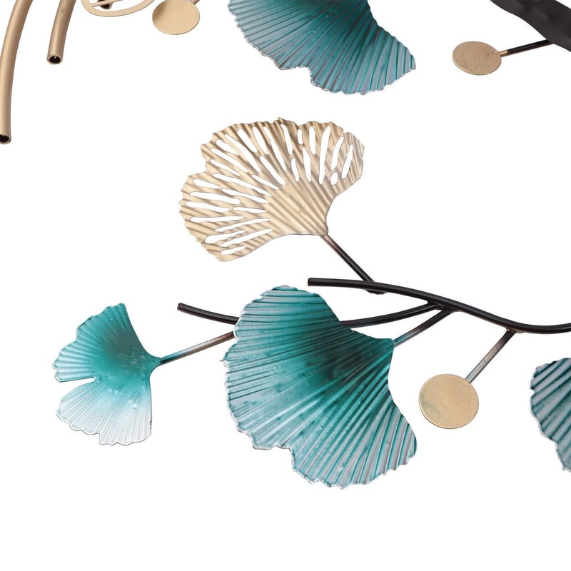 Ginkgo Leaf Wall Art Metal 3D Wall Sculpture For Luxury Home Decor 6