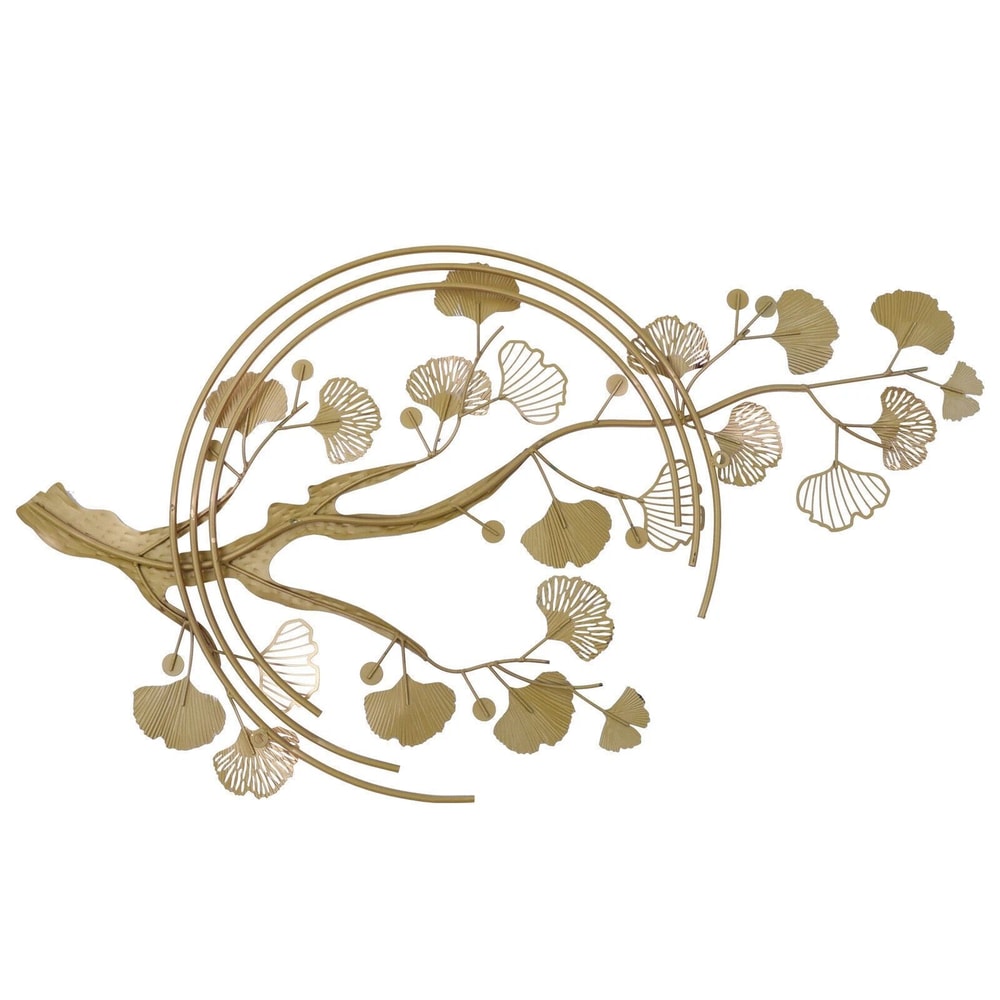 Ginkgo Leaf Wall Art Metal 3D Wall Sculpture For Luxury Home Decor 8