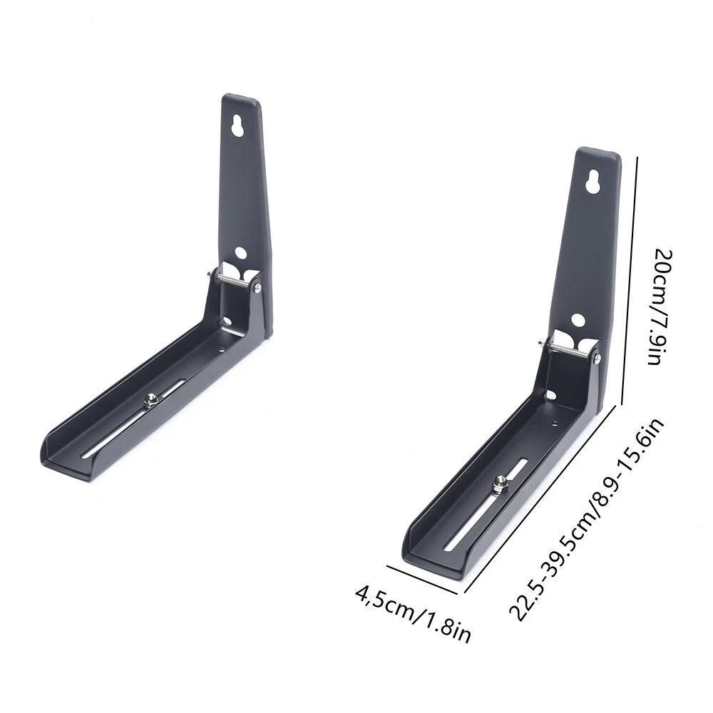 Heavy Duty Microwave Wall Mount Bracket Adjustable Stainless Steel Kitchen Shelf Rack 8