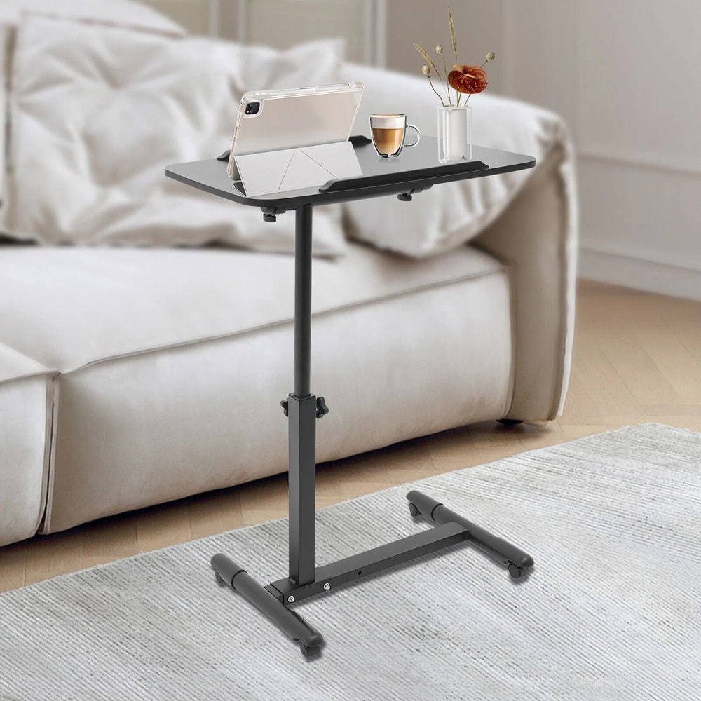 Adjustable Mobile Standing Desk Rolling Laptop Table For Bedside And Home Office 1