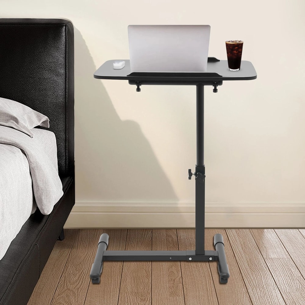 Adjustable Mobile Standing Desk Rolling Laptop Table For Bedside And Home Office 2