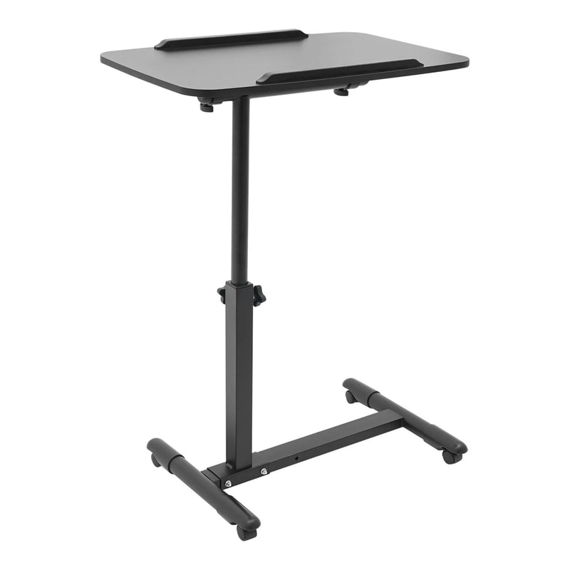 Adjustable Mobile Standing Desk Rolling Laptop Table For Bedside And Home Office 16