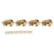 Antique Brass Ball Swivel Casters Set For Furniture 5