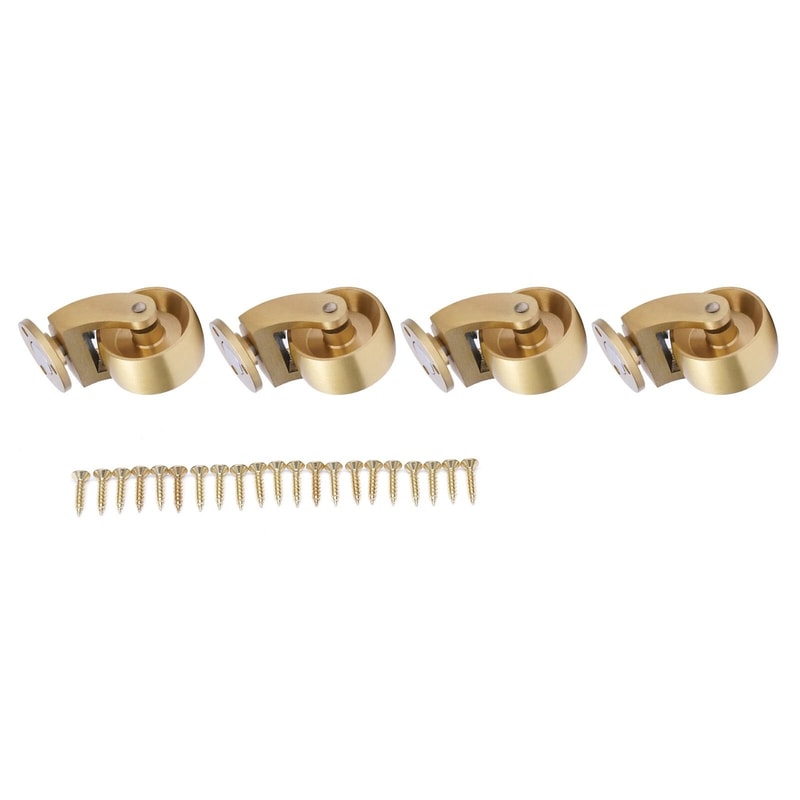 Antique Brass Ball Swivel Casters Set For Furniture 5