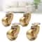 Antique Brass Ball Swivel Casters Set For Furniture 0