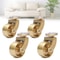 Antique Brass Ball Swivel Casters Set For Furniture 0