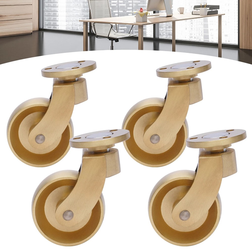 Antique Brass Ball Swivel Casters Set For Furniture 8