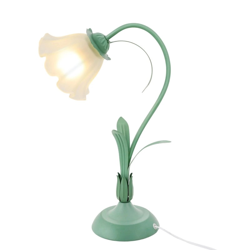 Tiffany Style Floral Stained Glass Bedside Table Lamp 2