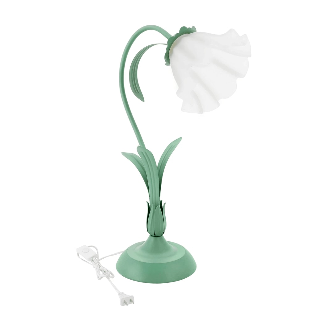 Tiffany Style Floral Stained Glass Bedside Table Lamp 11