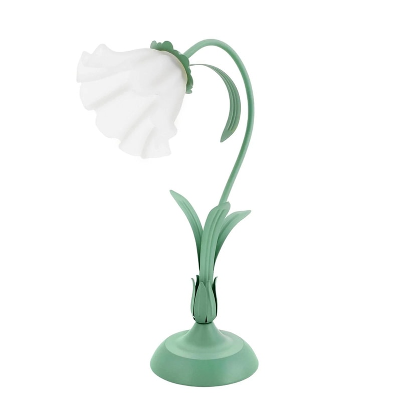 Tiffany Style Floral Stained Glass Bedside Table Lamp 3