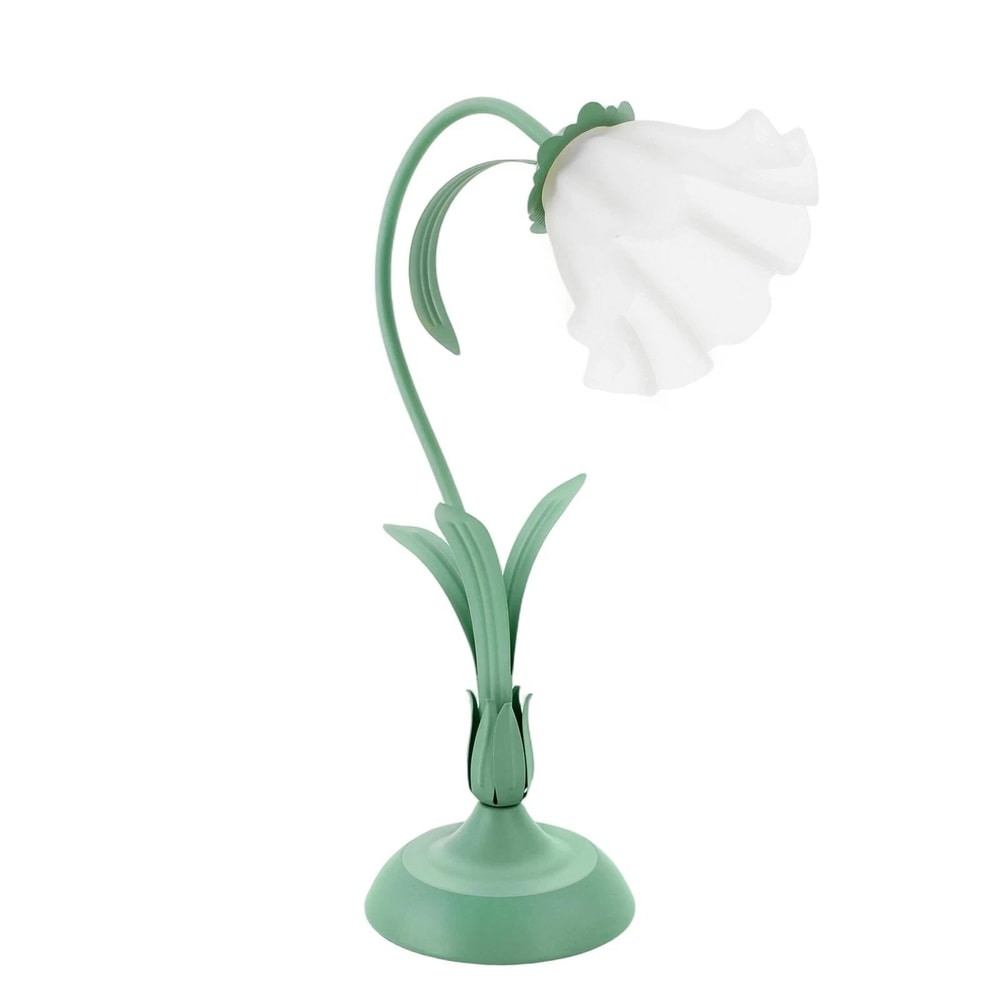Tiffany Style Floral Stained Glass Bedside Table Lamp 7