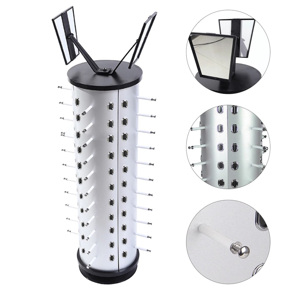 Sunglasses Display Rack With 360 Rotating Glasses Holder And Mirrors 9