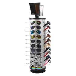 sunglasses display rack with 360 rotating glasses holder and mirrors
