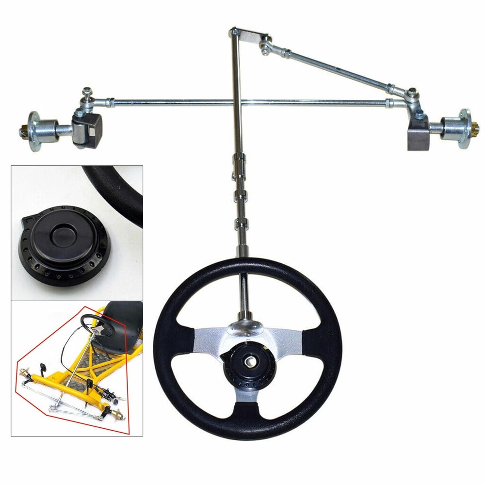 Go Kart Front Steering Assembly Drift Trike Axle Kit 2