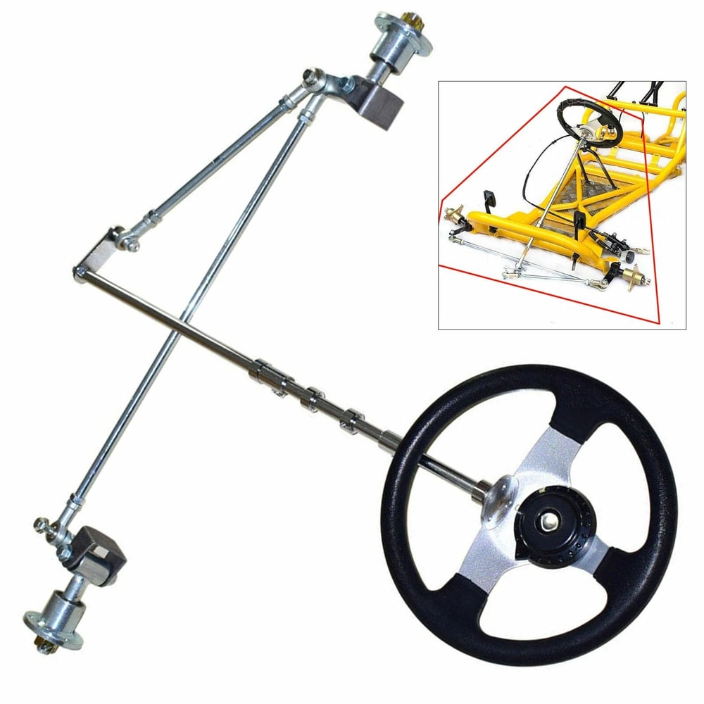 Go Kart Front Steering Assembly Drift Trike Axle Kit 3