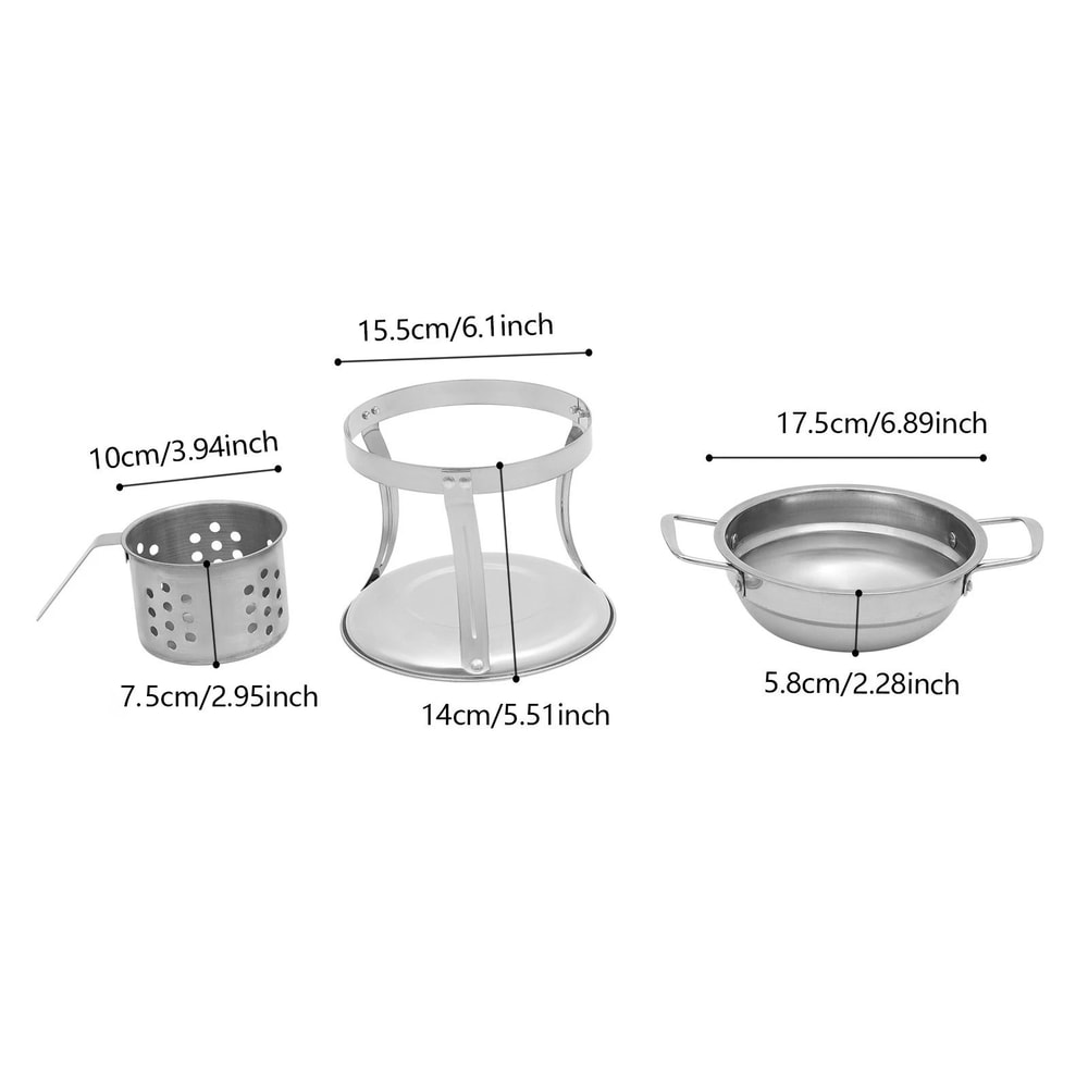 Stainless Steel Mini Hot Pot Chafing Dish Set For Buffet Serving 13