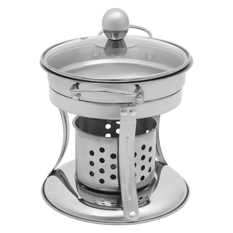Stainless Steel Mini Hot Pot Chafing Dish Set For Buffet Serving 5