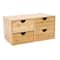 4 Drawer Bamboo Desk Organizer For Office Supplies And Desktop Storage 9