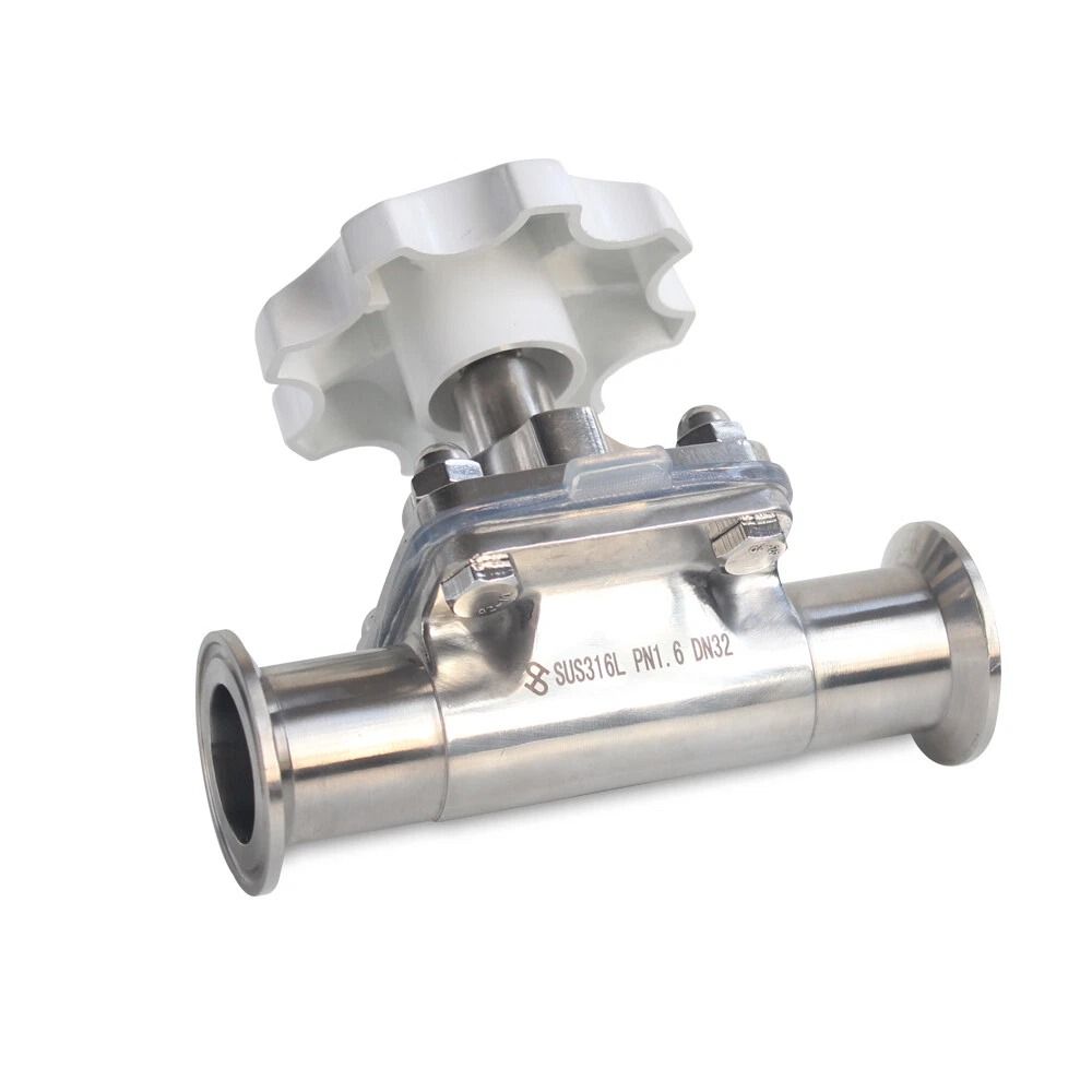 Tri Clamp Stainless Steel Sanitary Diaphragm Valve For Water Oil Flow Control 4