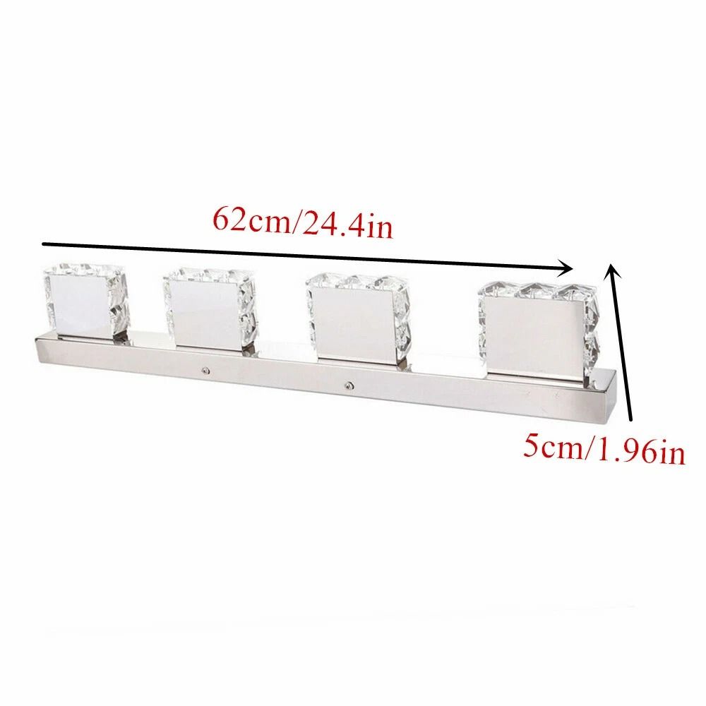 Modern 4 Head LED Bathroom Vanity Light Acrylic Crystal Mirror Front Lamp 1