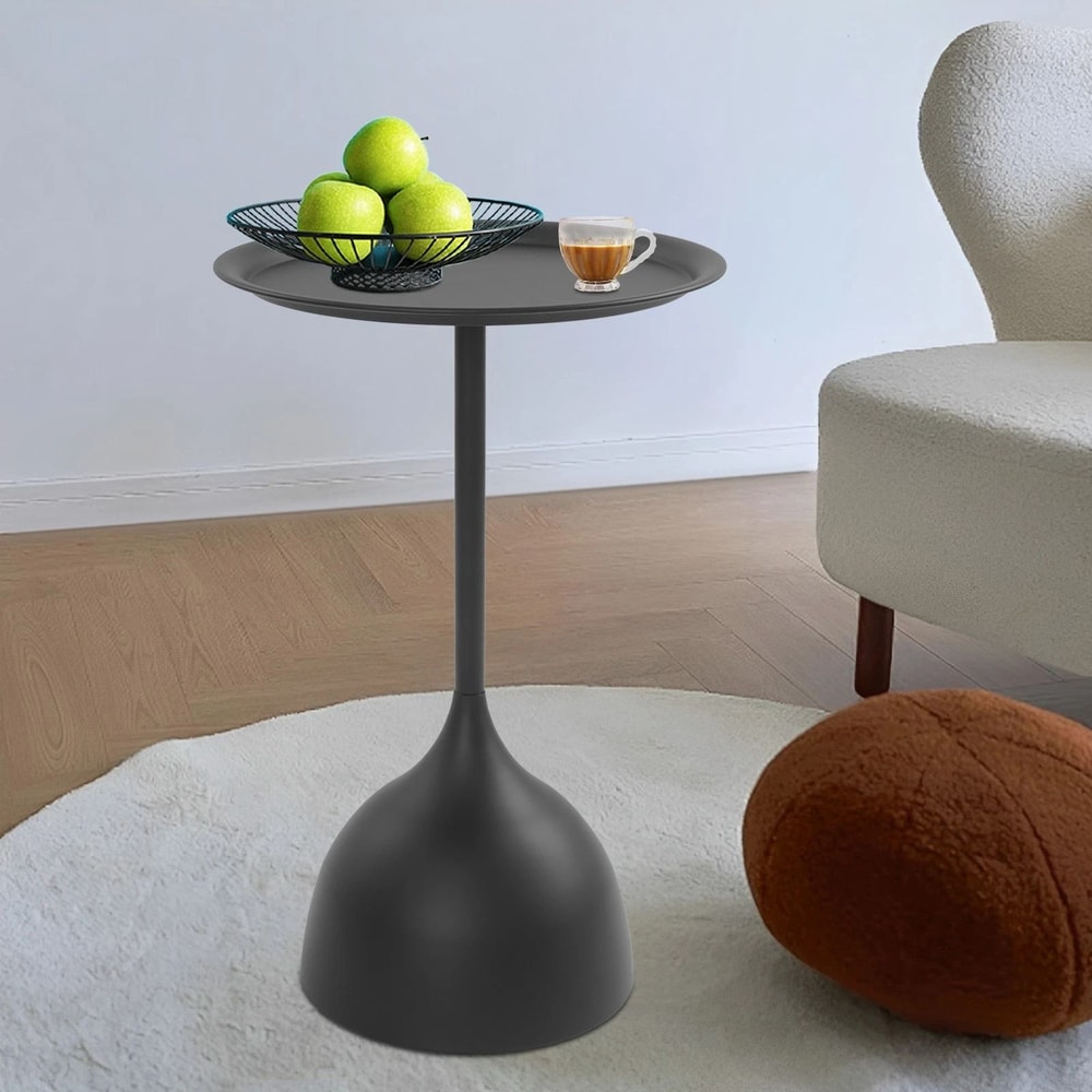 Modern Side Table Round Bedside Table For Bedroom Living Room And Office 0