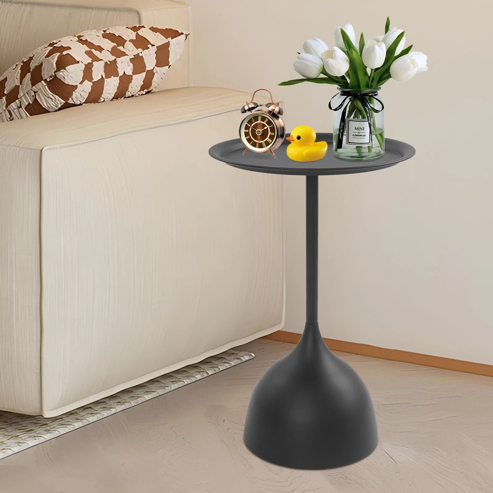 Modern Side Table Round Bedside Table For Bedroom Living Room And Office 2